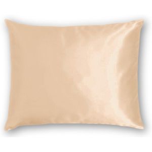 Zijden kussensloop 80x80cm Donker Champagne Hotelsluiting 19 Momme - Kussensloop set - Luxe Silk Kussensloop 100% moerbei zijde - Zijde kussensloop - Silk Heaven - 80x80cm / Hotelsluiting