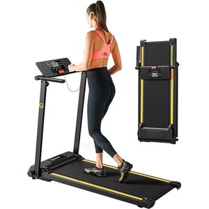 YMA® Inklapbaar loopband - Fitnessband - Walking Pad - Treadmill - 12 Geprogrammeerde Hiit Programma's -Snelheid t/m 10 km p/u