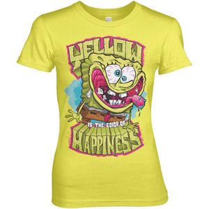 Spongebob Yellow Is The Color Of Happiness Girly Tee Damen T-Shirt Yellow-S