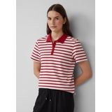 Poloshirt - Cropped - Zacht Katoen Piqué - Gestreept
