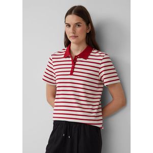 Poloshirt - Cropped - Zacht Katoen Piqué - Gestreept