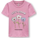 ONLY KMGBONE REG S/S FLOWERS TOP BOX JRS Meisjes T-shirt - Maat 92
