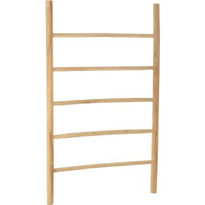 GOPLUS Ladderrek met 4 planken, staand rek met gelakt oppervlak, multifunctionele boekenkast, traprek van hout, voor woonkamer, keuken, badkamer, boekhandel (wit