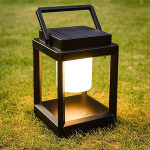 Touch Control Solar Tafellamp - Oplaadbare LED Lantaarn - Waterdichte Lamp voor Patio