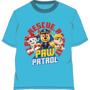 Paw Patrol Nickelodeon T-shirt. Kleur Lichtblauw. Maat 104 cm / 4 jaar