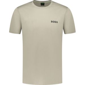 Boss T-shirt Beige Beige Regular Fit - Maat XL - Mannen - Herfst/Winter Collectie - Katoen