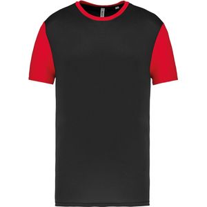 Tweekleurig herenshirt jersey met korte mouwen 'Proact' Black/Red - L