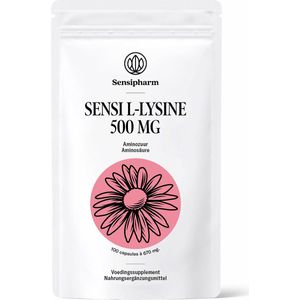 Sensipharm Sensi L-Lysine 500 mg 100 capsules - L-Lysine Ondersteunt de Weerstand en Versterkt het Immuunsysteem