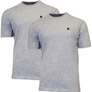 2-Pack Donnay T-shirt - Sportshirt - Heren - Light Grey marl (321) - maat 3XL