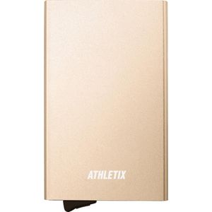Athletix® Pasjeshouder - Aluminium -  Uitschuifbaar - Unisex Creditcardhouder - RFID & NFC Beveiliging - Goud