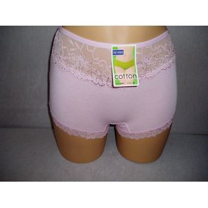 Dames boxershorts 3 pack Fine woman katoen effen licht roze XXL