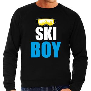 Apres ski sweater Ski Boy / sneeuw baas zwart heren - Wintersport trui - Foute apres ski outfit/ kleding/ verkleedkleding L