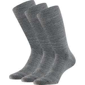 Apollo - Wollen sokken - Unisex - Midden Grijs - Maat 39/42 - Wollen sokken badstof - Wollen sokken dames - Naadloos