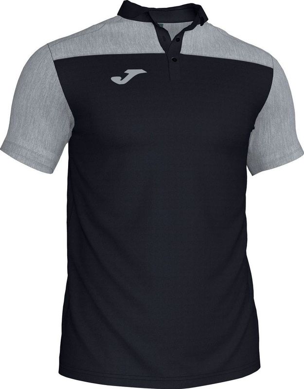 Joma Crew III Polo Heren - Zwart Grijs Gemeleerd