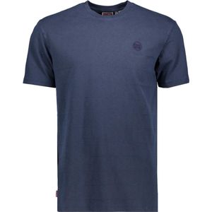 Superdry Vintage Texture Heren T-shirt - Blauw - Maat XXL