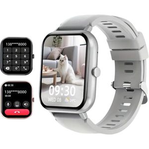 Nivard Smartwatch - Dames - Heren - Slim Horloge - Digitaal - Watch - Zilver