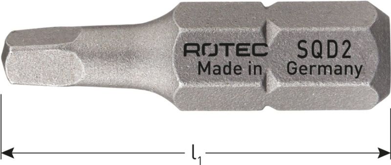 Rotec - BASIC - Schroefbit - SQD2x25mm - Vierkant - 2 stuks