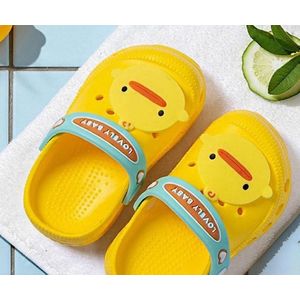 Kindersandalen met gaten - schattige waterschoenen voor kinderen in de tuin - instapsandalen - lichte outdoor zomer kinderstrandschoenen - schattige zachte hak strandsandalen - maat 18