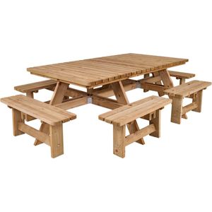 MaximaVida luxe houten picknicktafel Tallinn 300 cm - open instap