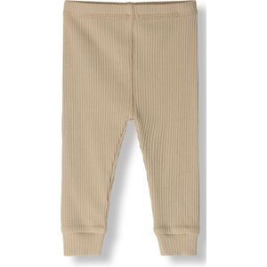 Quincy Mae Ribbed Legging Broeken Unisex - Beige - Maat 80/86