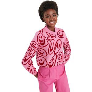 Trendyol Roze Gebreide Trui Met Eigen Patroon Twoaw22Kz0950