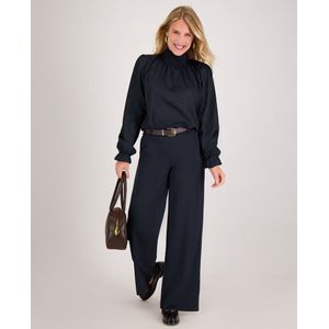 Je m'appelle Travelstof Dames Broek Straight fit Met stretch - Blauw - Maat S