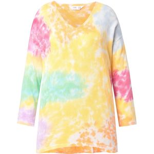 Angel of Style Angel of Style - Dames - Trui oversized batikmotief lange mouw - Lichtgroen - Maat 42+