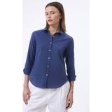 Felix Hardy - Overhemd - Indigo - Linnen Katoen Blend