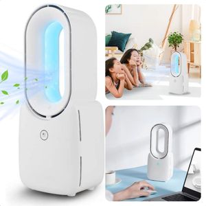 Cheqo® Bladloze Ventilator - Tafelventilator - Aircooler - Bladeless Bureau Ventilator - Stil en Compact - Voor Thuisgebruik - USB - Modern