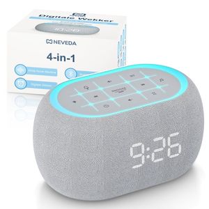 Neveda - Digitale Wekker - Nachtlamp - Bluetooth Speaker