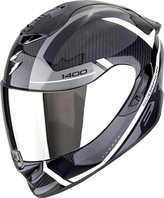 Scorpion - EXO-1400 Evo II Carbon Air Enko - Integraalhelm - Zwart Wit Zilver