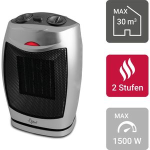 SUNTEC PTC-Standkachel Heat PTC 1500 OSC - Voor ruimtes tot 30 m³ (~ 13 m²) - 4 temperatuurinstellingen - 2 warmtestanden - Oscillerend - Max. 1500 Watt - Standkachel