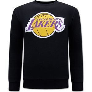 Lakers Print Heren Sweater - Zwart