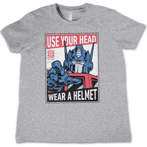 Transformers Kinder T-Shirt Use Your Head Wear A Helmet Kids Tee HSB-12-TF1204-DTF558 HeatherGrey-4 Jahre