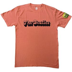 The Beatles - 70s Logo Heren T-shirt - XL - Rood