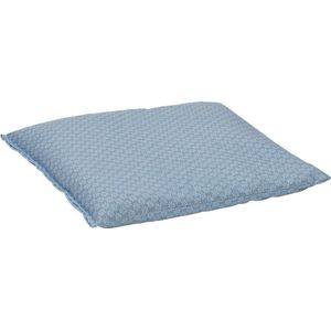 Druivenpitkussen Classico - 27 x 25cm - Blauw met Witte Bloemen