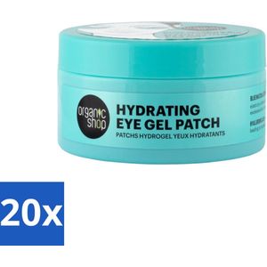 Organic Shop - Eye Gel Patch Blue Matcha & Hyaluronic Acid - Verfrissend en Hydraterend - 60 Patches - Bulkverpakking - 20 stuks
