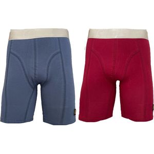 Embrator 2-stuks mannen Boxershorts lange pijpen mix maat M