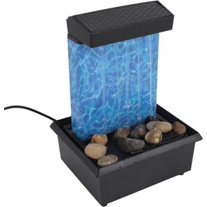 Tafelbladwaterfontein met Rivierrotsen en LED-verlichting - Verlichte Waterval voor Binnen - USB/Batterijvoeding - Kantoordecoratie