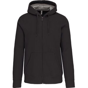 Kariban Hooded sweater met rits K444 - Dark Grey - L