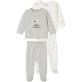 Set van 2 - Babypyjama's - Gemêleerd Grijs - 2-delig