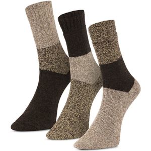 Alpaca-wollen sokken (Maat 41-47) - 3 Paar - Dik - Random mix - Winter sokken - Warme sokken - Dikke sokken - American Alpaca - Mannen