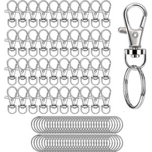 Draaibare sleutelhanger met kleine afneembare draaisluitingen - 80 stuks