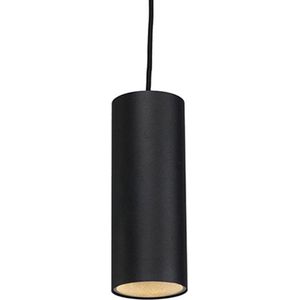 QAZQA tubo - Design LED Smart Minimalistische hanglamp incl. wifi - 1 lichts - Ø 10 cm - Zwart - Woonkamer | Slaapkamer | Keuken