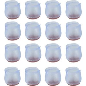 Siliconen Stoel Been Vloerbeschermers - Meubels Voeten Caps Covers - 16 Stuks (Rond, Past voor 52-58mm Benen)