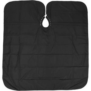 Kappersschort Zwarte Kapselcape - Ademende Kappersstylingcape (Zwart)Kappersschort Witte Kapperscape - Lekvrije Haarknipcape voor Mannen en Vrouwen