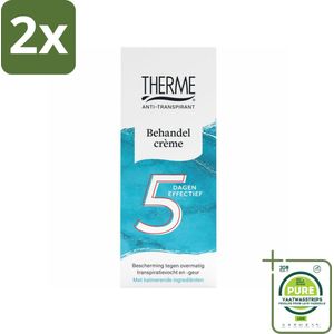Therme - Behandelcrème - Anti-transpirant - Beschermend - 50ml - Voordeelverpakking - 2 stuks - Anti-transpirant - Zweetgeur