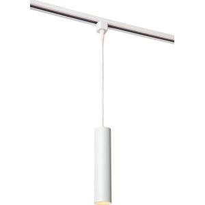 Lucide TRACK FLORIS Hanglamp - 1-fase Railsysteem / Railverlichting - 1xGU10 - Wit (Uitbreiding)