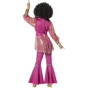 Wilbers & Wilbers - Jaren 80 & 90 Kostuum - Glamour Disco Queen - Vrouw - roze - Maat 34 - Carnavalskleding - Verkleedkleding