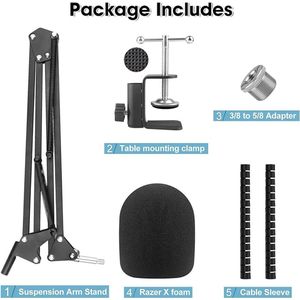 professional microphone arm - QuadCast Boom Arm Stand / microfoonhouder, microphone arm standard adjustable microphone stand